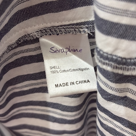 Seraphine women’s nursing Dress - size 14 - striped - 100% cotton - Picture 6 of 8